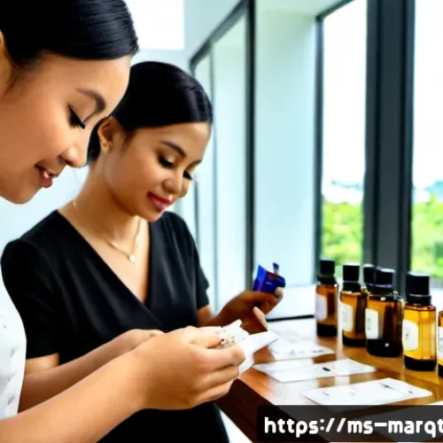 향기 마케팅 전략 개발 방법 - Photorealistic scent marketing strategy workshop in a contemporary Kuala Lumpur retail studio, diver...